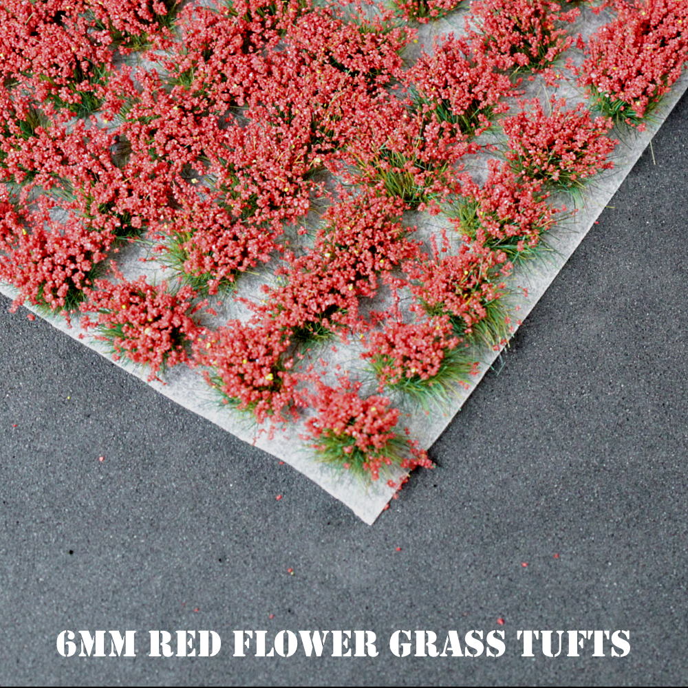 6mm Red Flowers Static Grass Tufts