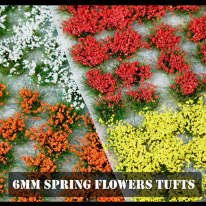 6mm Spring Mix Flowers Static Grass Tufts
