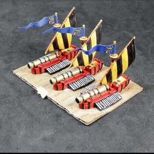 Warpaint Figures - OOP Classic Games Workshop Man O'War Empire Hellhammers x 3 - Metal and painted good table standard