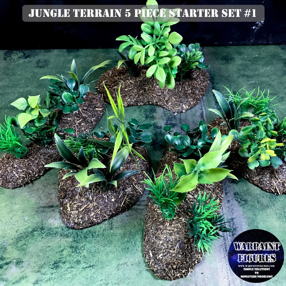 Warpaint Figures Quality Wargaming Jungle Terrain Small Sets - WW2 40K