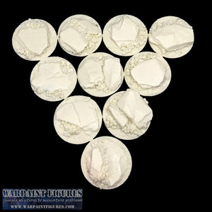 Warpaint Figures - 32mm Flat Slate Resin bases for basing wargames/wargaming miniatures and figures - 40K