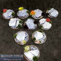 Warpaint Figures - 32mm Flat Slate Resin bases for basing wargames/wargaming miniatures and figures - 40K