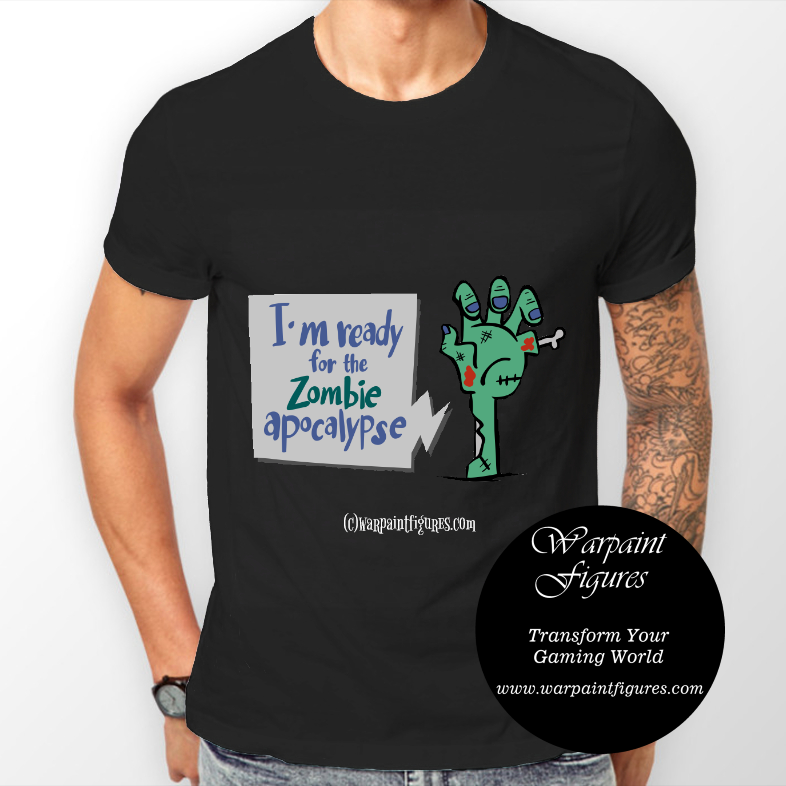 Men's Zombie T Shirt - I'm Ready For The Zombie Apocalypse