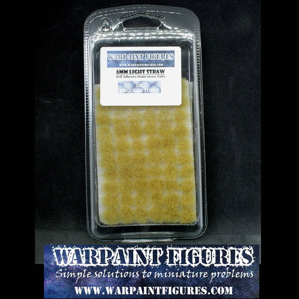 Warpaint Figures WPF - Quality 6mm light straw self-adhesive static grass tufts for making your wargaming miniatures and armies look better easily