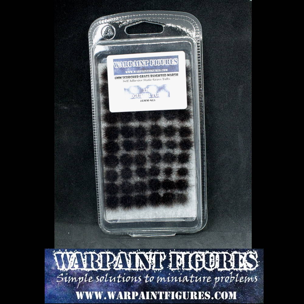 Warpaint Figures WPF - Quality 6mm Scorched Grass Blighted Marsh self-adhesive static grass tufts for making your wargaming miniatures and armies look better easily