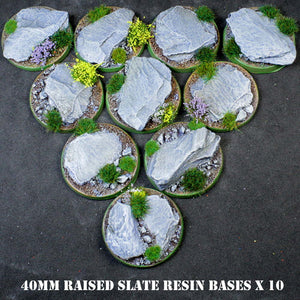 40mm Resin Slate Bases Basing Kit (Raised)