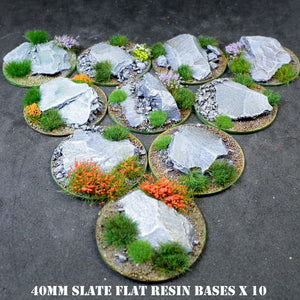 40mm Flat Slate Resin Bases