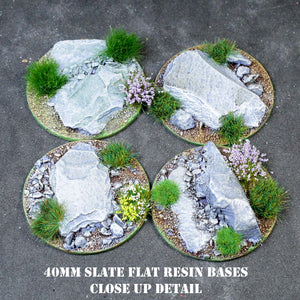40mm Resin Slate Bases Basing Kit (Flat)